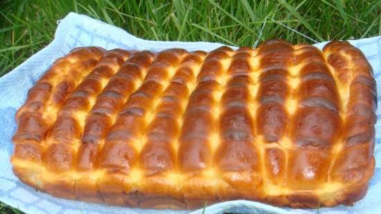 Brioches striped with cream (Brioches rangees de ligne a la creme)