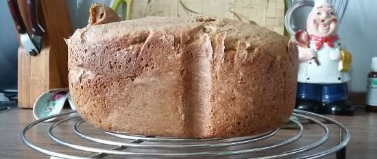 Pane di segale Senza niente (forno, macchina per il pane, pentola a cottura lenta)