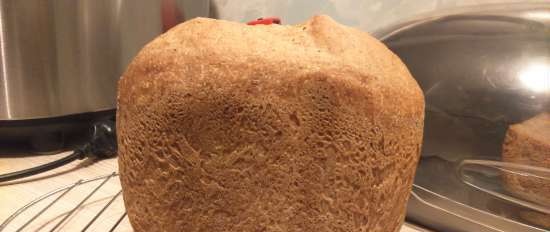 Pane Selyansky con lievito naturale in una macchina per il pane