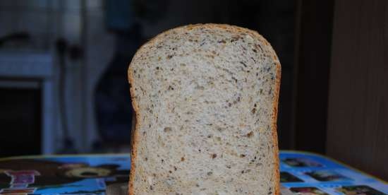 Pane da una miscela di 5 cereali (macchina per il pane)