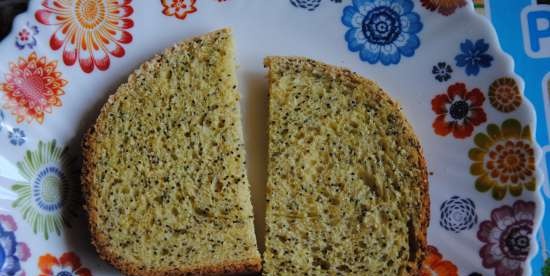 Orange bread with poppy seeds (bread maker)