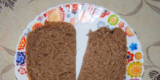 Pane di grano con farina di lino in una macchina per il pane