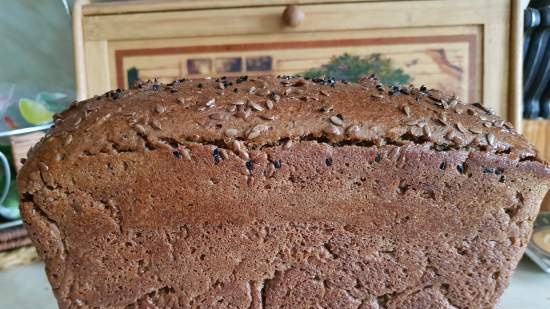 Sourdough rye bread in a bread maker