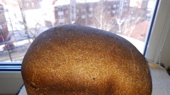 Wheat-rye bread with a mixture of peppers (bread maker)