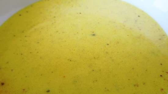 Chicken in milk with saffron