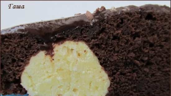 Torta al cioccolato con palline di ricotta