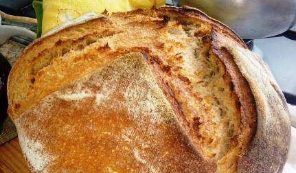 Pan de trigo con masa madre de centeno