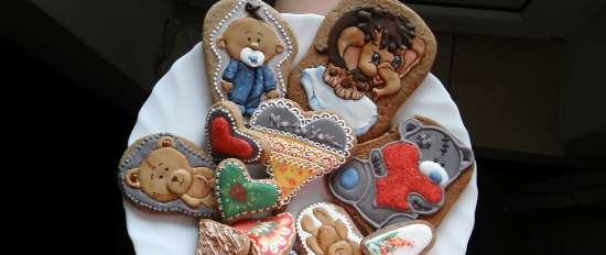 We decorate gingerbread cookies, cookies