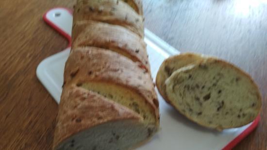 Pane multicereali, crema pasticcera