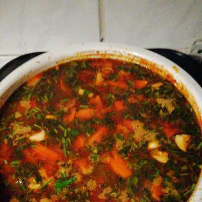 Borscht con frijoles (como el de Pasha)