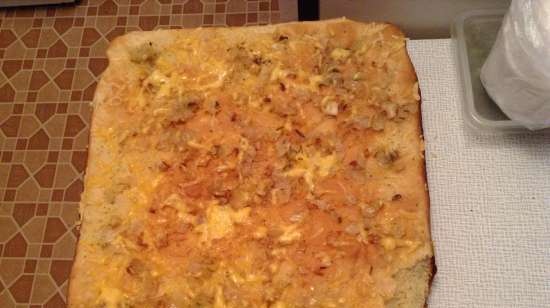 Patata de focaccia amb ceba