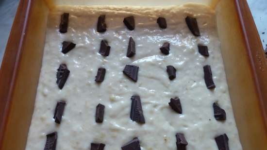 Pastel de plátano con chocolate