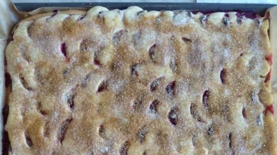 Pastel de ciruela relleno de cuajada