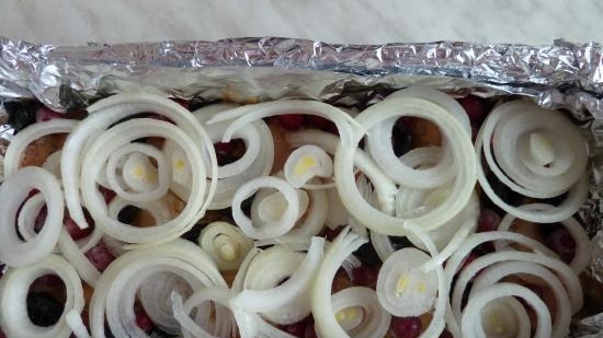 Muslos de pollo al horno en papel de aluminio