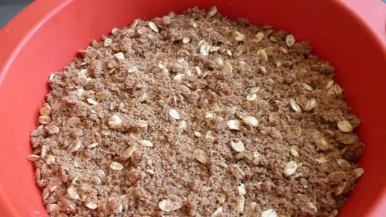 Pastís de carbassa amb streusel de civada