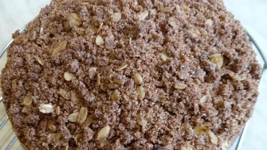 Pastís de carbassa amb streusel de civada