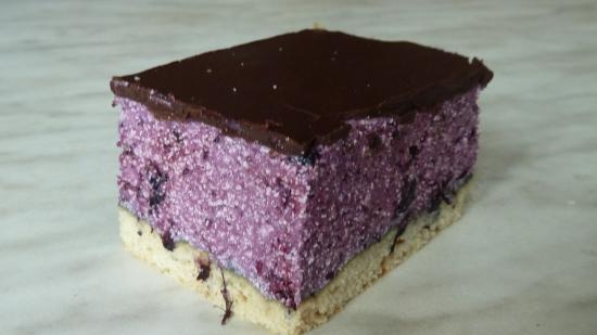 Torta di mousse ai mirtilli al cioccolato