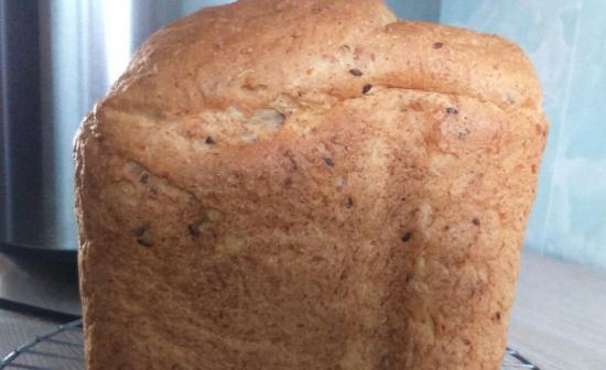 Pane con farina d'avena, crusca, sesamo e semi