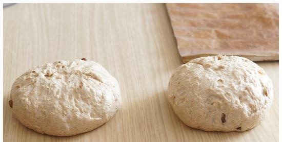 Pane d'avena con cannella e uvetta secondo la ricetta del libro Pane. Tecnologia e formulazioni di J. Hamelman