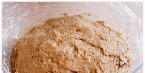 Pane di segale e grano su pasta acida