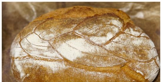 Pane di segale e grano su pasta acida