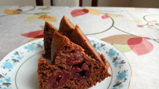 Chocolate and cherry pie without harm to the figure