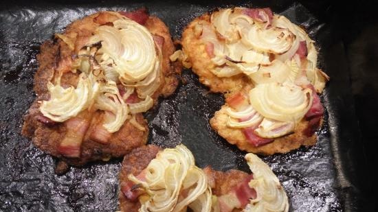 Chuletas al revés en el horno (řízek naruby)