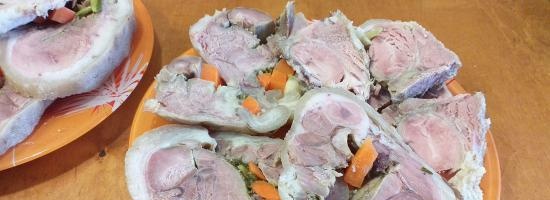 Sertés csülök a la porchetta