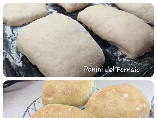 Panini del Fornaio. Pastissos quadrats de forner