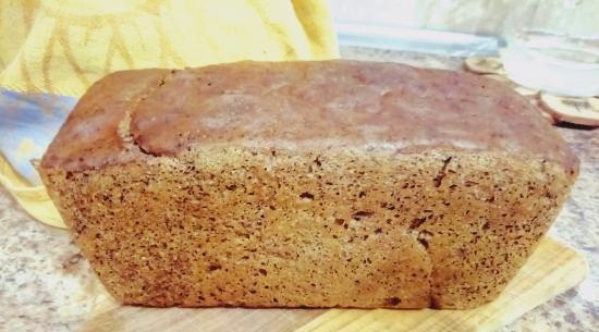 Classic rye homemade bread in a bread maker