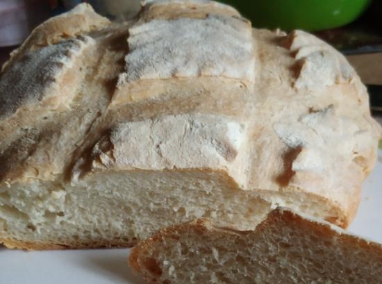 Pane di grano su pasta matura (autolievitazione)