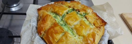 Griekse taart Spanakopita met een Russisch tintje (+ video)