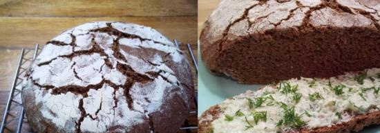 Pane nero con lievito naturale di segale e malto