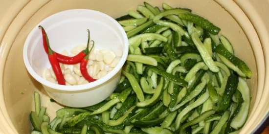 Spicy spicy cucumbers without sterilization