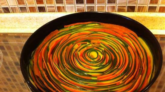 Courgette en Worteltaart Spiraal