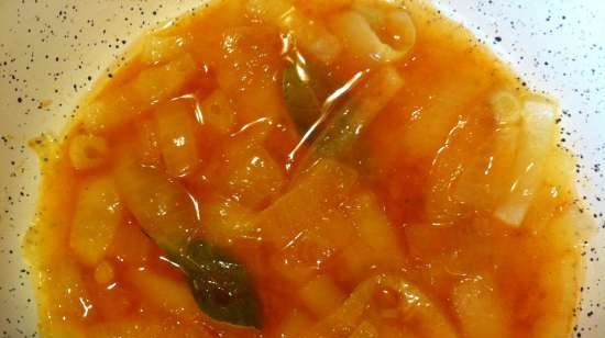 Sopa fría de remolacha con fletán ahumado