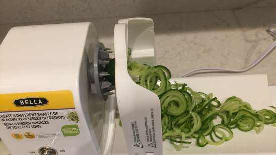 Spiral chopper (slicer, spiralizer) for cutting vegetables and fruits