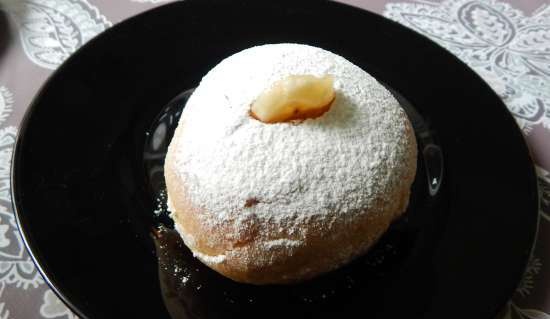 Sufganiet fánk a sütőből