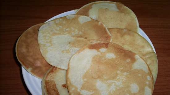 Rice pancakes with bananas