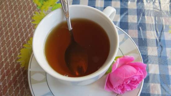 Fermented tea made from leaves of garden and wild plants (master class)