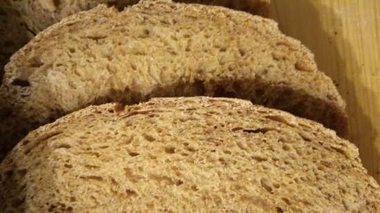 Apple whole grain bread with liquid yeast assorted