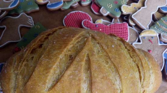 Pane di zucca a lievitazione naturale al forno