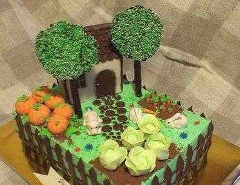 City. Garden. Country house. Vegetable garden (cakes)