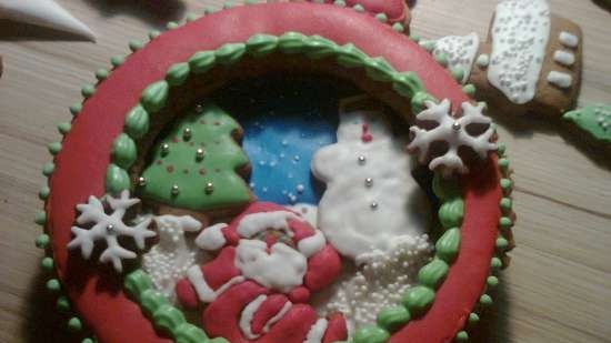 We decorate gingerbread cookies, cookies