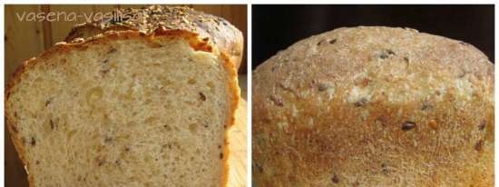 Pan de manzana con hojuelas y linaza