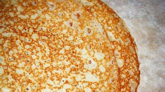 Custard yeast pancakes