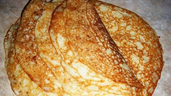 Custard yeast pancakes