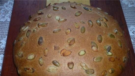 Mediterranean bread in the oven