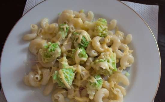 Romanesco-kool (of bloemkool) en harde rollen met kaas in Bork U700