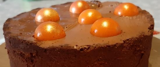 Tarta de xocolata d'Andy Chef amb albercocs i delicada mousse